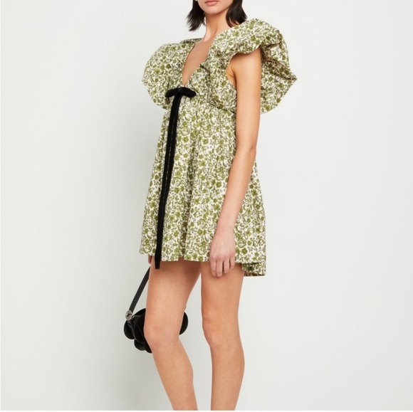 O.P.T Moda Didi Dress in Green Floral Size Large NWT - Picture 4 of 12